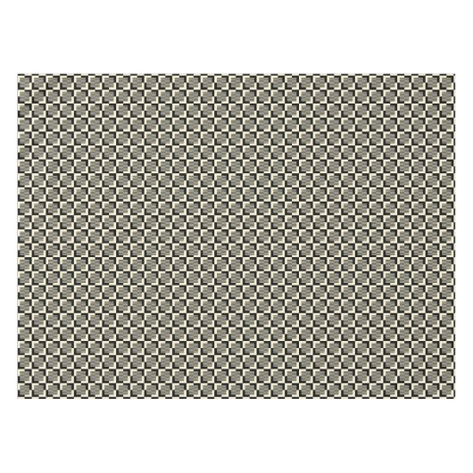 Retro Black en Tan Pattern Tafelkleed (Voorkant (Horizontaal))