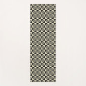 Retro Black en Tan Pattern Yogamat (Voorkant)