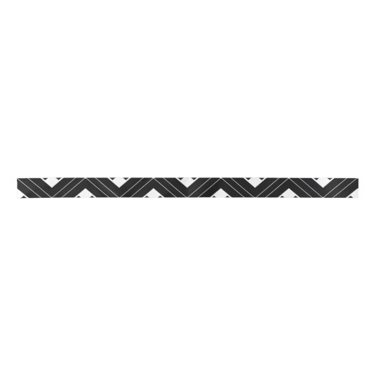 Retro Black en White Art Deco Pattern Lint (Voorkant)