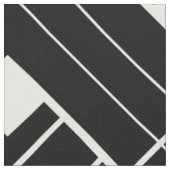 Retro Black en White Art Deco Pattern Stof (Close Up)