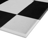 Retro Black en White Checkerboard Cutting Board Snijplank (Hoek)