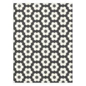 Retro Black en White Geometric Hexagon Tegel Tafelkleed (Voorkant)