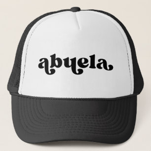 Retro Black en White Grandma Spain Abuela Trucker Pet