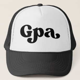 Retro Black en White Grandpa American Gpa Trucker Pet