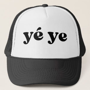 Retro Black en White Grandpa Chinese yé ye Trucker Pet