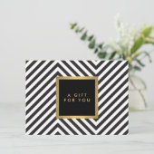 Retro Black en White Pattern Glam Gold Cert (Staand voorkant)