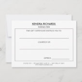 Retro Black en White Pattern Gold Name Cert (Achterkant)