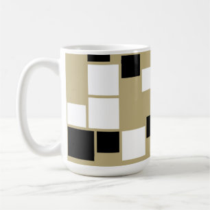 Retro Black en White Pattern naadloze kunst - Mok