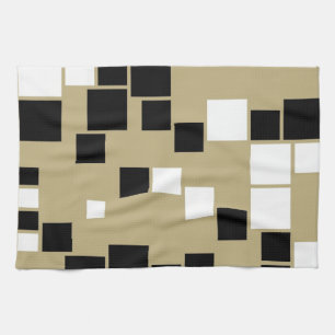 Retro Black en White Pattern naadloze kunst Theedoek
