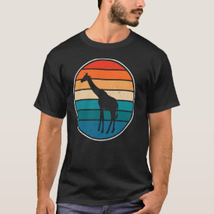 Retro Black Giraffe Style Cute Giraffe T-shirt