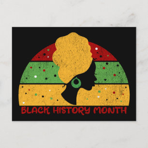 Retro Black History Maand African Woman Briefkaart