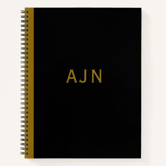 Retro Black Monogramme croquis Carnet d'art Cadeau (Devant)