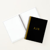 Retro Black Monogramme croquis Carnet d'art Cadeau (Intérieur)