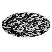 Retro Black of elke kleur en whitepatroon Snijplank (Hoek)