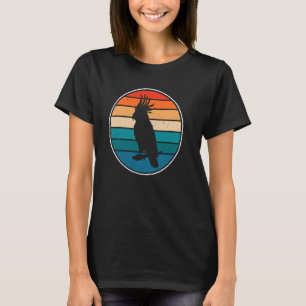 Retro Black Parrots Style Cute Parrot Bir T-shirt