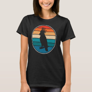 Retro Black Parrots Style Cute Parrot Bir T-shirt