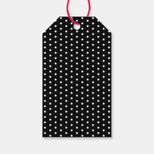 Retro Black Polka Dot Kitchen Baking Gift Labels Cadeaulabel (Achterkant)