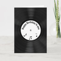 Retro Black Vinyl LP Record voor Verjaardag