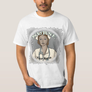 Retro Black Vrouw Nurse T-shirt