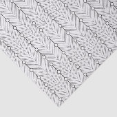 Retro Black & White Abstract patroon Tissuepapier (Detail)