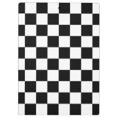 Retro Black/White Contrast Checkerboard Patroon Klembord (Achterkant)