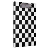 Retro Black/White Contrast Checkerboard Patroon Klembord (Rechts)