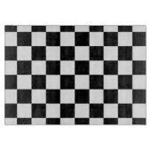 Retro Black/White Contrast Checkerboard Patroon Snijplank (Voorkant)