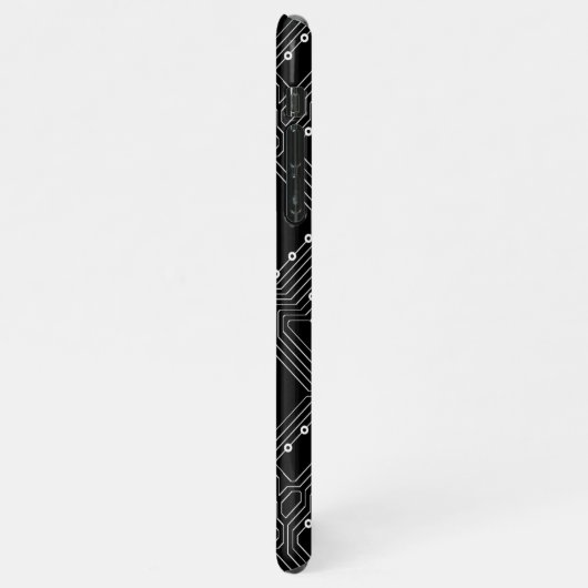 Retro Black White Cool Computer Circuit Board iPhone Hoesje (Linkerkant)