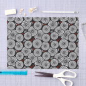 Retro black white flowers Tie Tissuepapier (Craft)