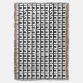 Retro Black White Geometric Mid Century Modern Deken (Voorkant Verticaal)