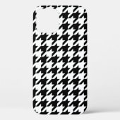 Retro Black White Houndstooth Weaving Patroon Case-Mate iPhone Case (Achterkant)