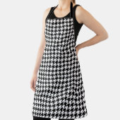 Retro Black White Houndstooth Weaving Patroon Schort (Insitu)