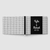 Retro Black White Polka Pot Mariage Livre d'hôtes (Complet)