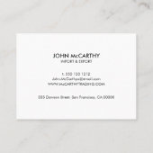 Retro Black White Professional drie strips Visitekaartje (Achterkant)