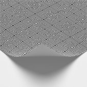 Retro Black White Squares Psychedelic Pattern Cadeaupapier (Hoek)