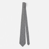 Retro Black White Squares Psychedelic Pattern Stropdas (Voorkant)
