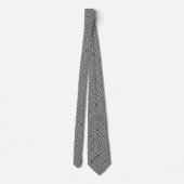 Retro Black White Squares Psychedelic Pattern Stropdas (Achterkant)
