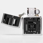 Retro Black White - Technische kaart voor computer (Geopend)