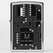 Retro Black White - Technische kaart voor computer (Voorkant)