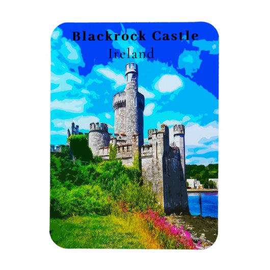 Retro Blackrock Castle Cork Irlande Travel Magnet (Vertical)