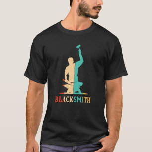 Retro Blacksmith Hobby Legend Named Anvil Blacks T-shirt