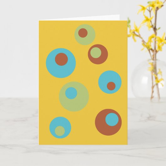 Retro Blank Folded Greeting Card Kaart (Gele Bloem)
