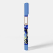 Retro Blauw Geel Alpine Gentins Botanische Kunst Case-Mate iPhone Case (Achterkant / Rechts)