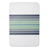 Retro blauw & groen surfboard gestreept badmat (Voorkant Verticaal)