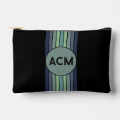 Retro blauw & groen surfboard gestreept etui (Voorkant)