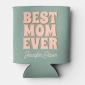 Retro Blauw Roze Grappige Moederdag Blikjeskoeler (Voorkant)