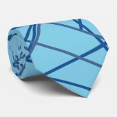 Retro blauwe stropdas! stropdas (Opgerold)