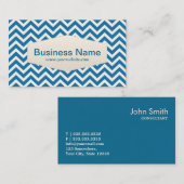 Retro Blauwe Visitekaartje van de Adviseur van de (Voorkant / Achterkant)