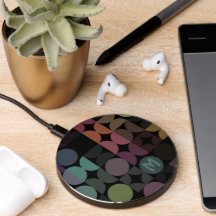 Retro Blauwgroen Blauw Groen Bruin Zwart Pop Kunst