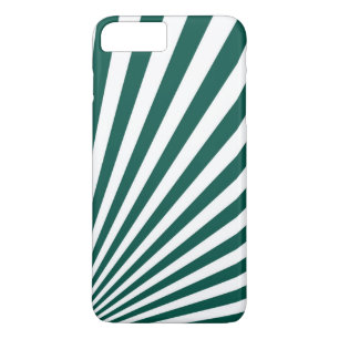 Retro Blauwgroen groene achtergrond Sun Rays iPhone 8 Plus / 7 Plus Hoesje